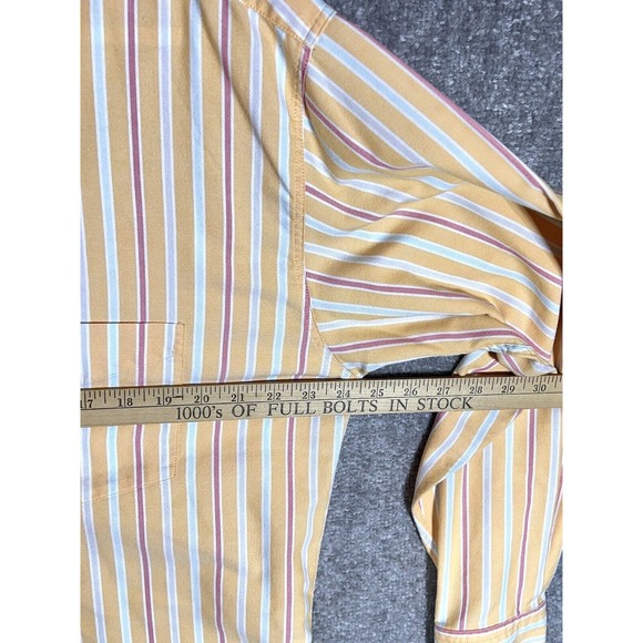 Ferrioni Collection Pastel Striped Button Up Shirt Mens Size Large Scottie Dog - Picture 6 of 7